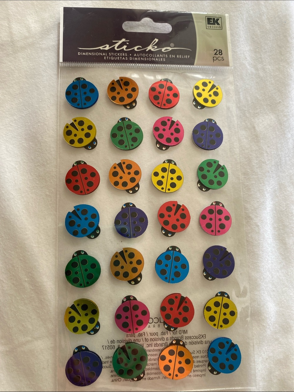 Sticko Dimensional Ladybug Stickers - Multi Color